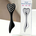 304 Stainless Steel Heart Shaped Roller Ball Massager: Face Lifting and Eye Soothing, Body Scraping and Relaxation, Lightweight and Portable, One Tool for Skincare and Body Care（black)