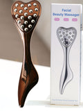 304 Stainless Steel Heart Shaped Roller Ball Massager: Face Lifting and Eye Soothing, Body Scraping and Relaxation, Lightweight and Portable, One Tool for Skincare and Body Care(coffee color)