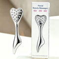 304 Stainless Steel Heart Shaped Roller Ball Massager: Face Lifting and Eye Soothing, Body Scraping and Relaxation, Lightweight and Portable, One Tool for Skincare and Body Care(silver)