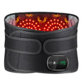 Heated Waist Belt with Vibration Massage – Infrared Heat Therapy, 3 Temp Levels, Rechargeable & Adjustable Strap（BLACK)