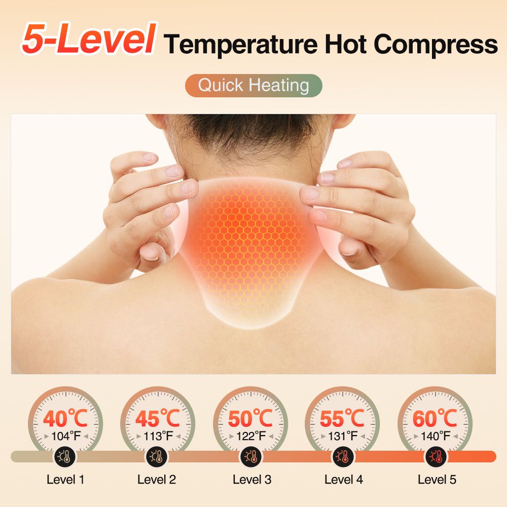 Heated Neck Wrap with Massage – Infrared Heat Therapy, Vibration Massage, Rechargeable & Adjustable | NEW ARRIVAL