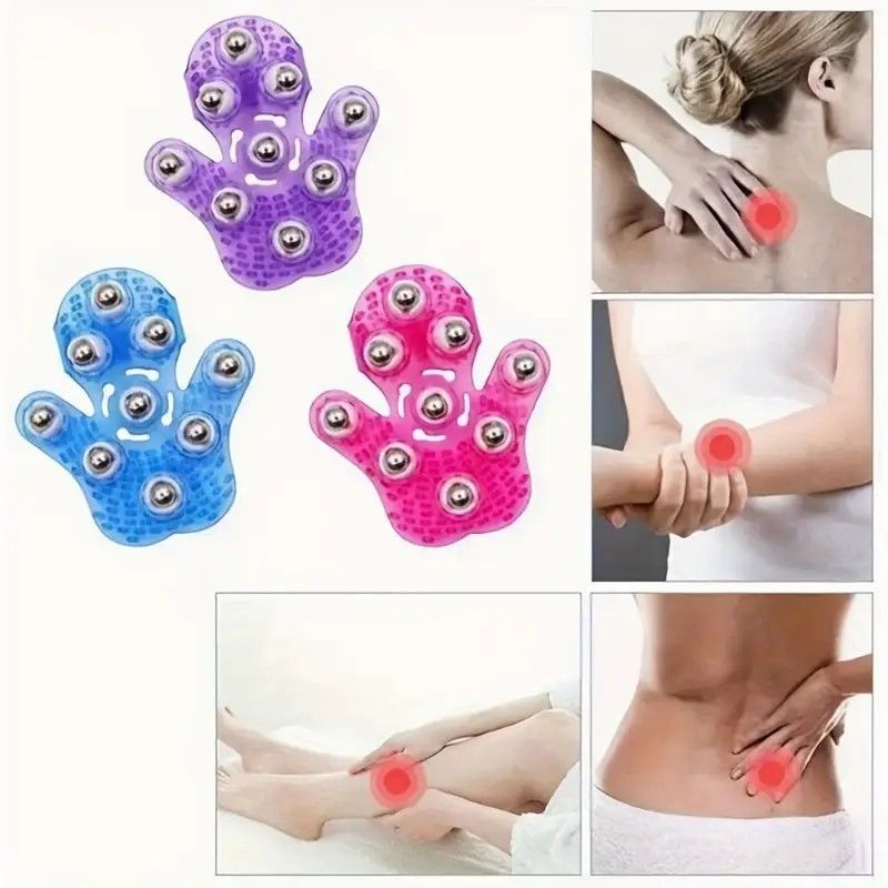 "Palm Nine-Ball Massager" – One Roll Relieves Fatigue, Full Relaxation for Neck, Shoulders, Legs and Feet. Take It Anywhere at Home or Work. A New Essential for Healthy Living.(BLUE)