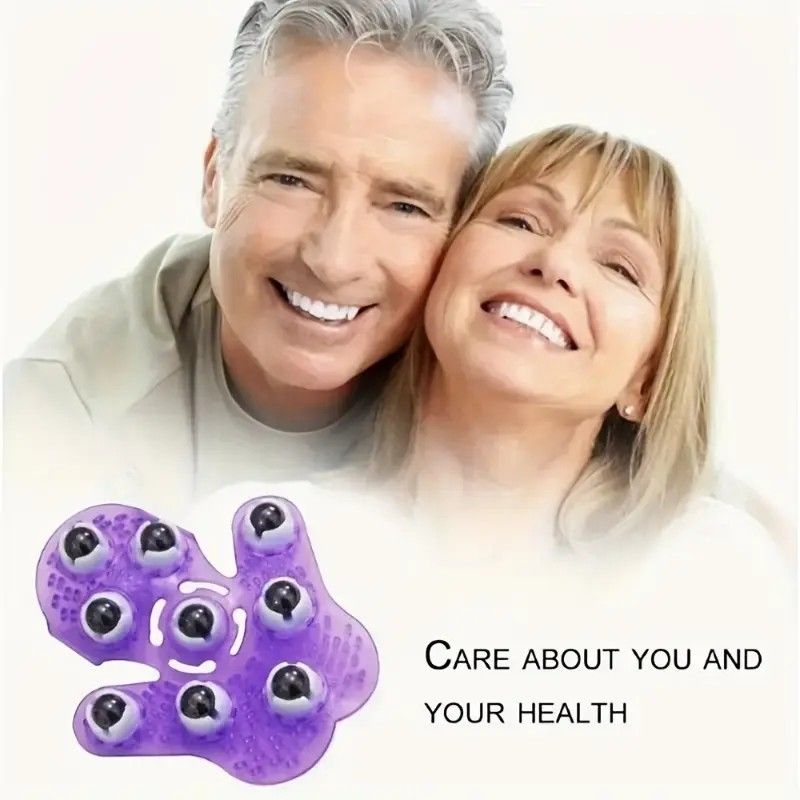 "Palm Nine-Ball Massager" – One Roll Relieves Fatigue, Full Relaxation for Neck, Shoulders, Legs and Feet. Take It Anywhere at Home or Work. A New Essential for Healthy Living.(BLUE)