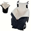 Winter Elderly Wheelchair Heating Blanket | Windproof & Fleece-Lined, Ideal for Both Outings and Home Use(BLACK)