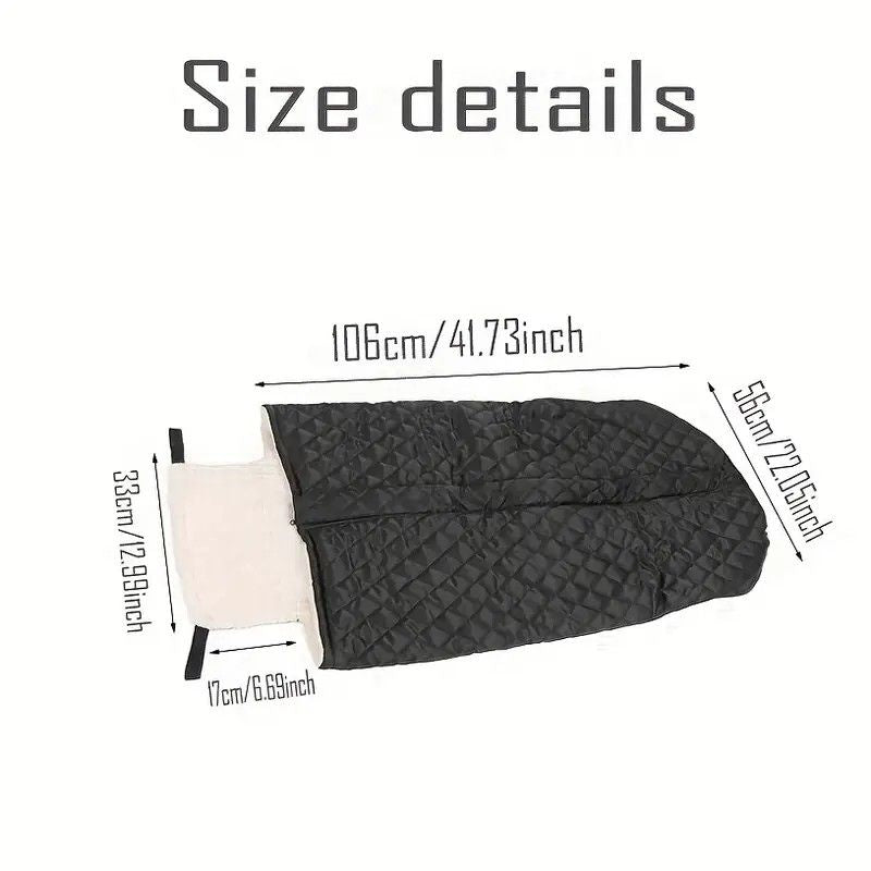 Winter Elderly Wheelchair Heating Blanket | Windproof & Fleece-Lined, Ideal for Both Outings and Home Use(BLACK)