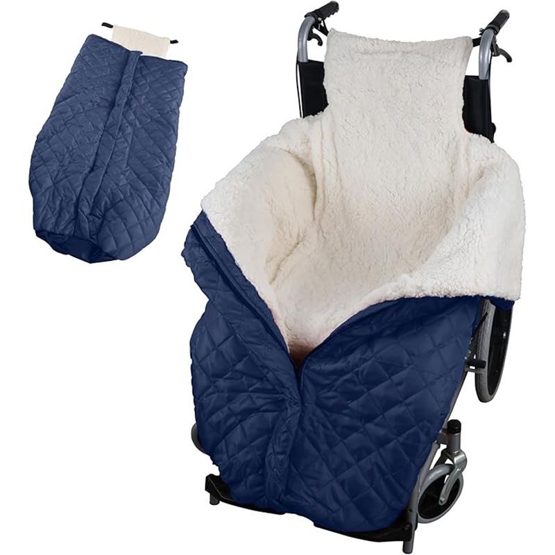 Winter Elderly Wheelchair Heating Blanket | Windproof & Fleece-Lined, Ideal for Both Outings and Home Use(GREY)