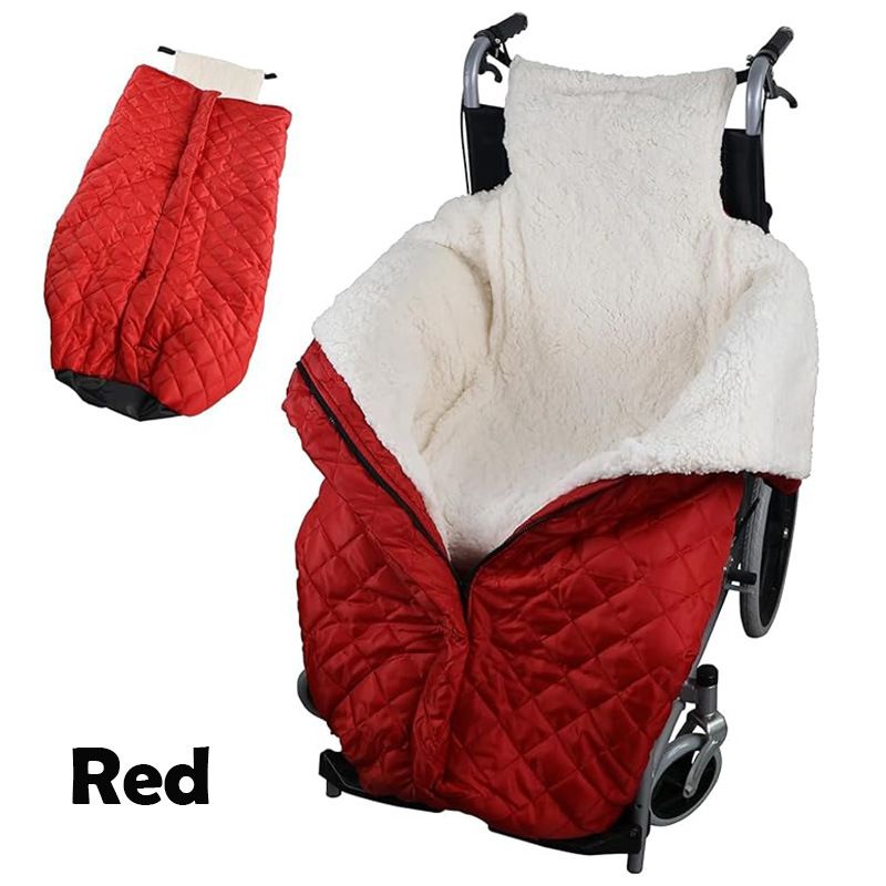 Winter Elderly Wheelchair Heating Blanket | Windproof & Fleece-Lined, Ideal for Both Outings and Home Use(GREY)
