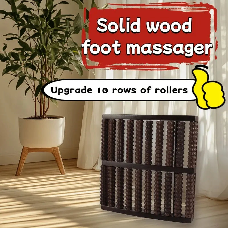 "Better Than Acupressure! The Solid Wood Foot Roller Families Love, Relieves Pain All Day Long"