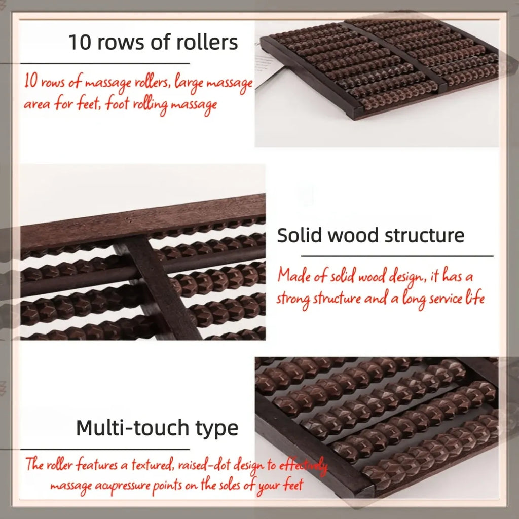 "Better Than Acupressure! The Solid Wood Foot Roller Families Love, Relieves Pain All Day Long"