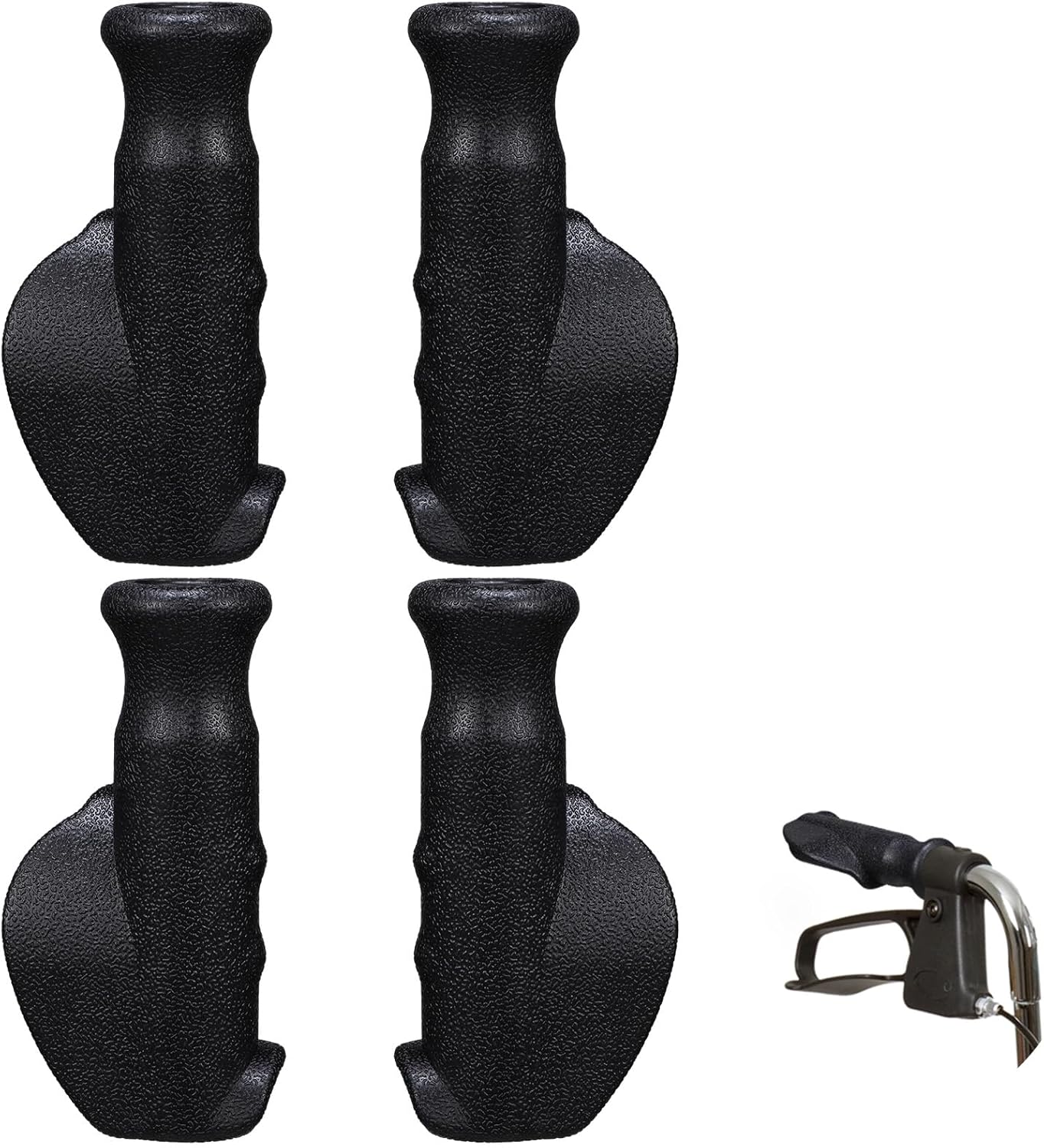 2 Pair Universal Rollator Hand Grip Replacement Parts for Rollator and Wheelchair Left and Right Hand Grips for Drive Rollator