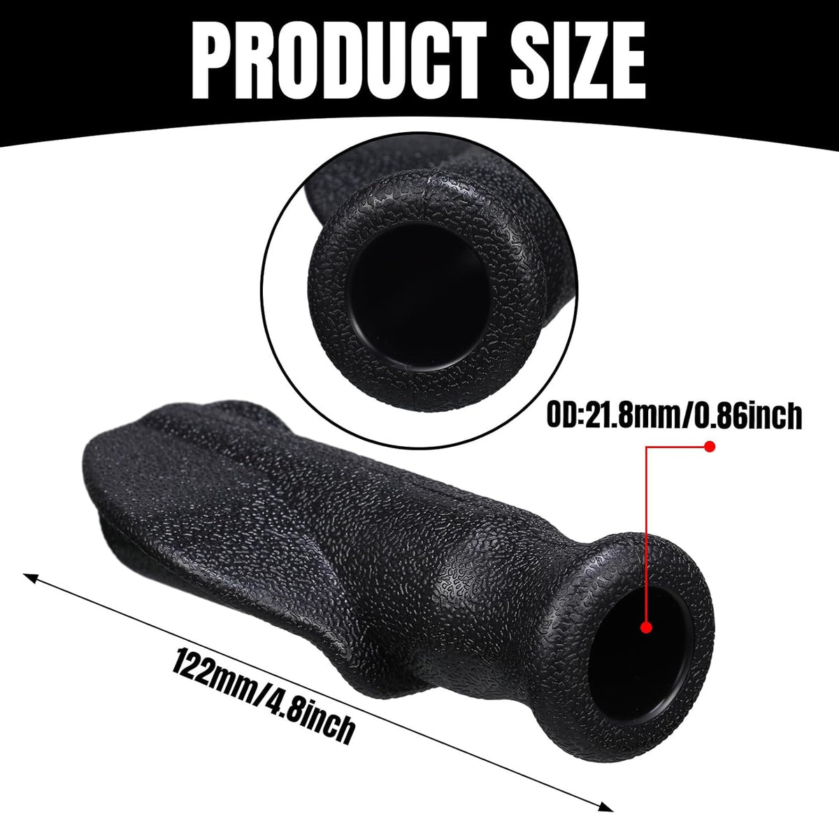 2 Pair Universal Rollator Hand Grip Replacement Parts for Rollator and Wheelchair Left and Right Hand Grips for Drive Rollator