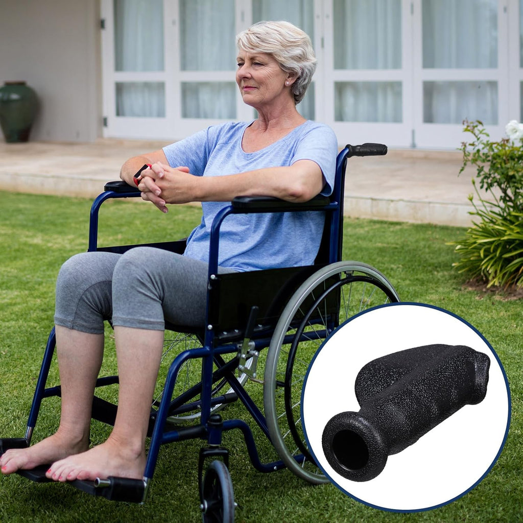 2 Pair Universal Rollator Hand Grip Replacement Parts for Rollator and Wheelchair Left and Right Hand Grips for Drive Rollator