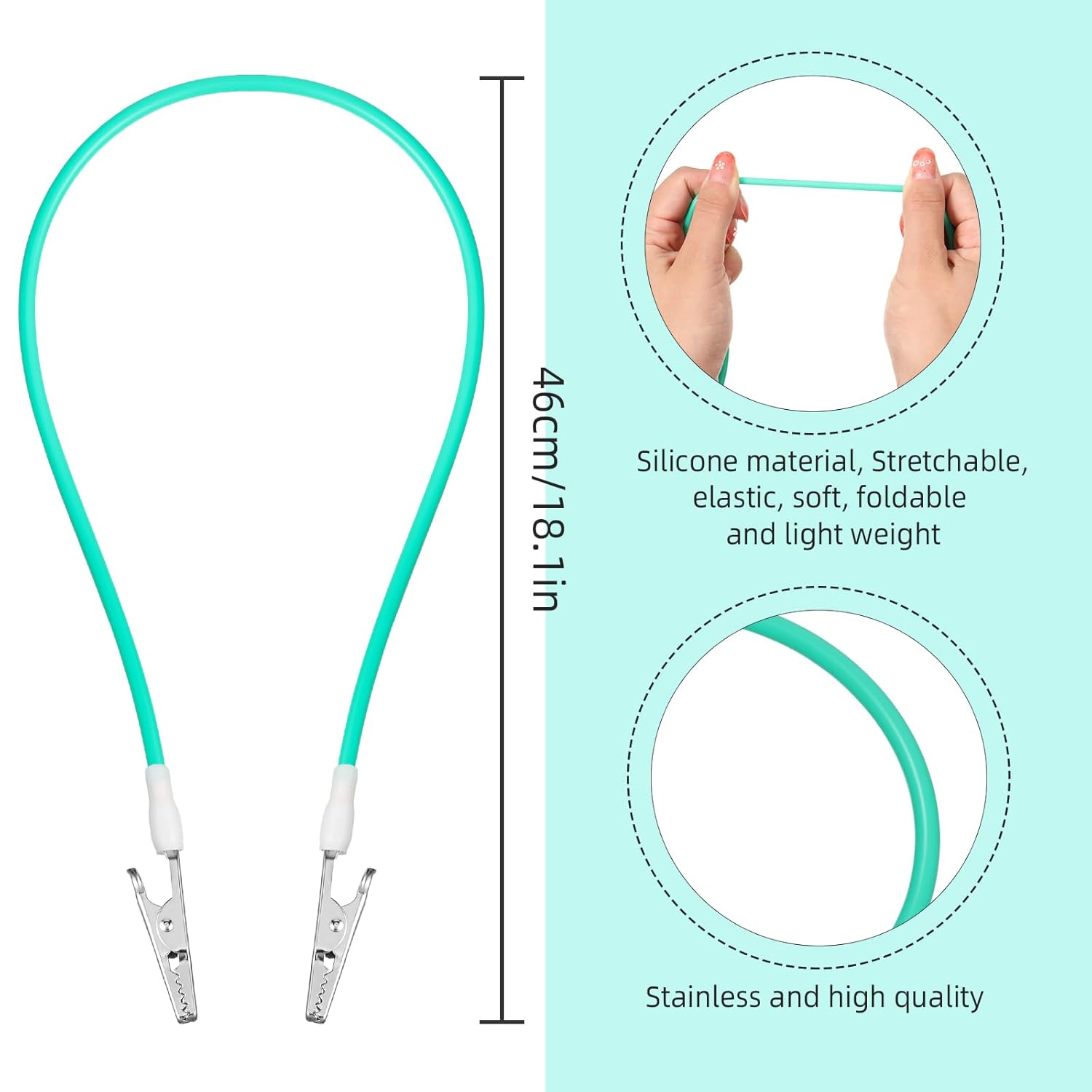 12 Pcs Silicone Dental Bib Clips Colorful Napkin Clips Bib Holder Dentist Napkin Chain Neck Chain with Lanyard for Elderly Adult Patient Towels Restaurant Cloth Travel(Bright Color Series)
