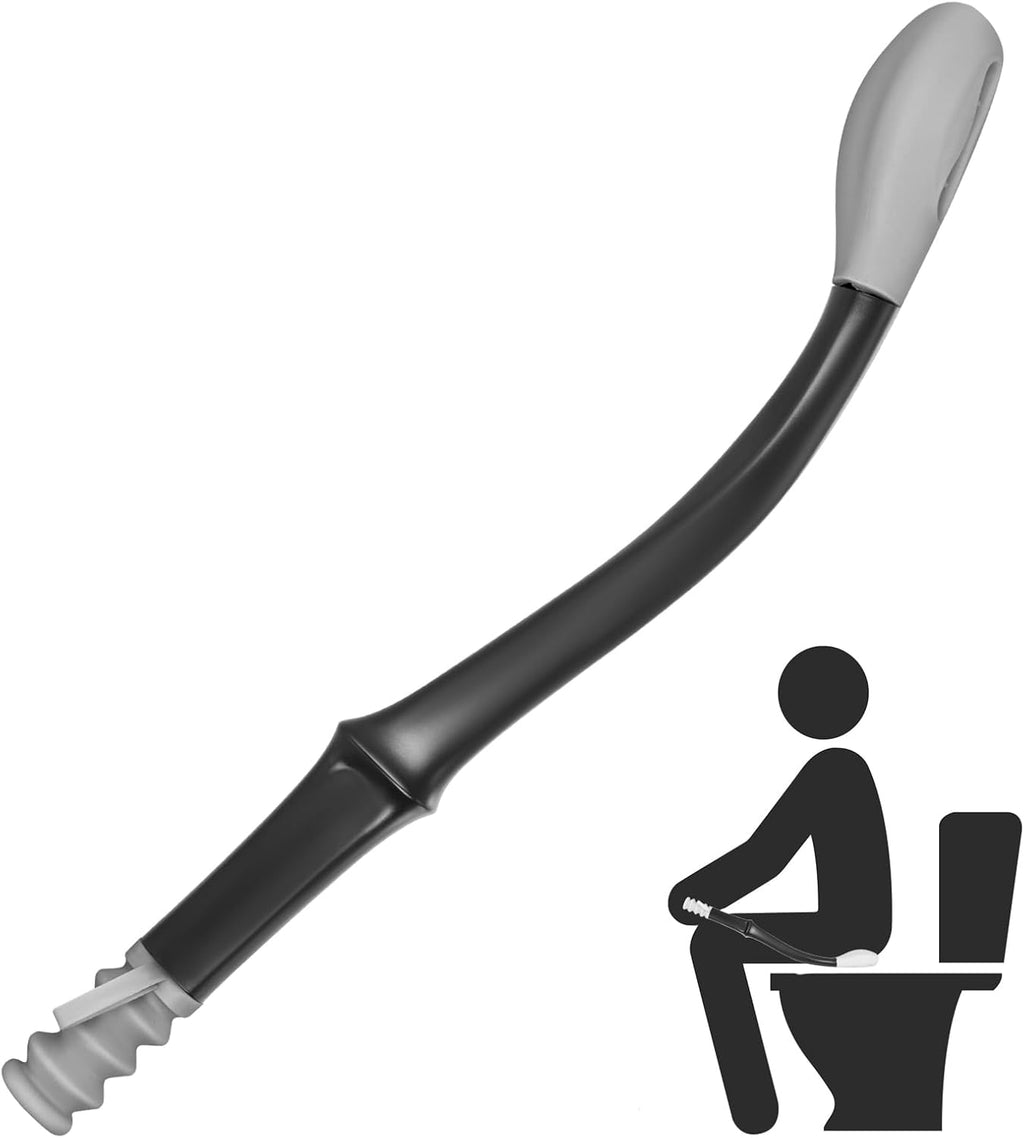 Toilet Aids Tools Butt Wiper Long Handle Toilet Aids for Wiping, 15" Comfort Bottom Buddy Wiping Aid Helper Wand for Elderly Disabled Pregnant Surgery Recovery People Overweight