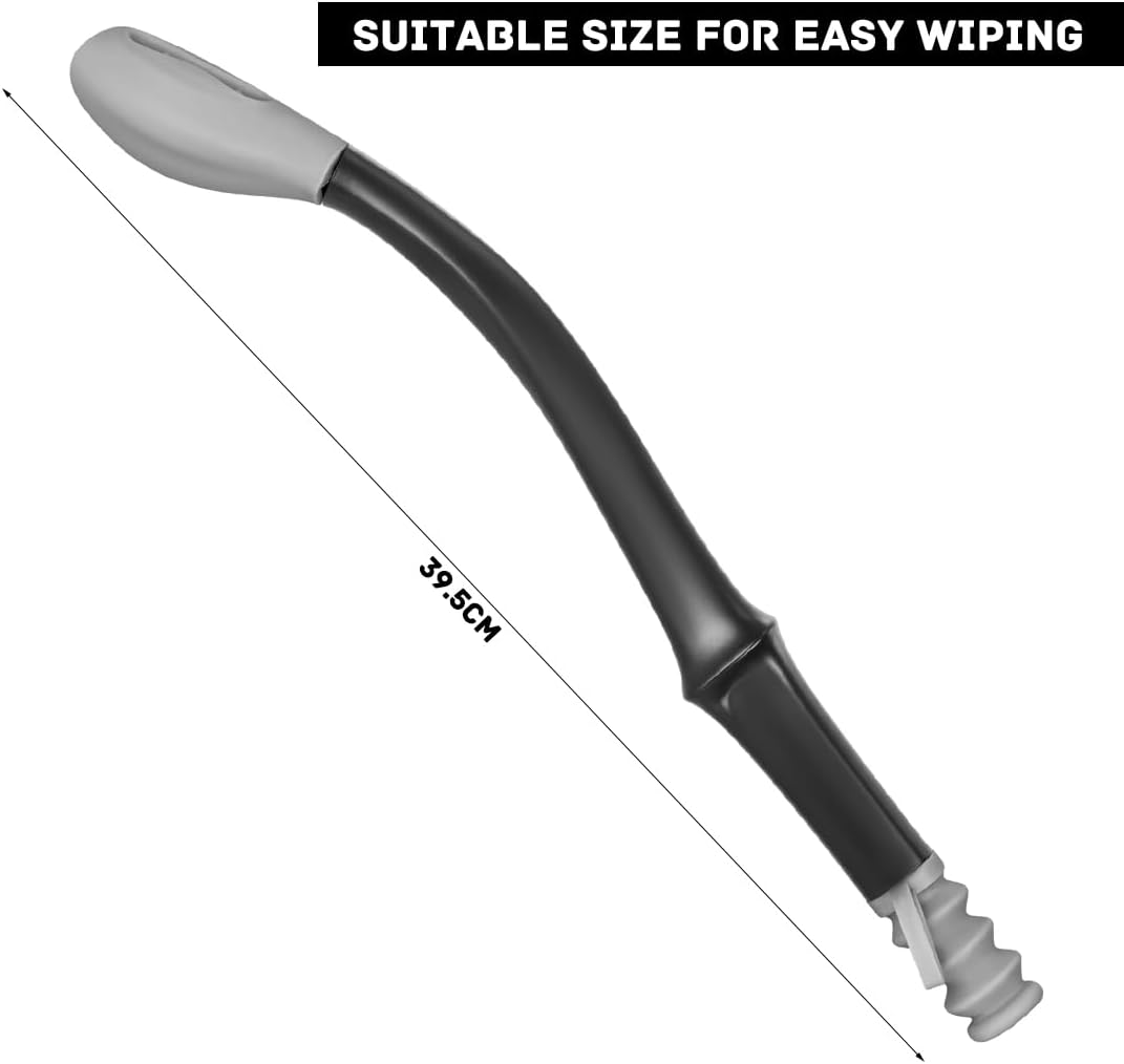 Toilet Aids Tools Butt Wiper Long Handle Toilet Aids for Wiping, 15" Comfort Bottom Buddy Wiping Aid Helper Wand for Elderly Disabled Pregnant Surgery Recovery People Overweight