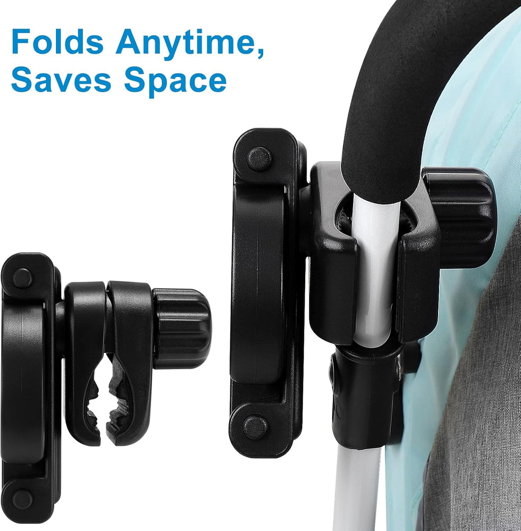 Stroller Cup Holder, Foldable Universal Cup Holder, 360 ° Rotatable Bottle Holder for Stroller, Bike, Wheelchair, Walker, Scooter ﻿