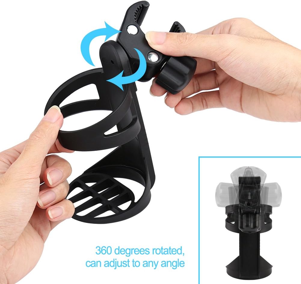 Universal Stroller Cup Holder Bundle Set, Bike Cup Holder, Drinks Holder for Stroller, Bicycle, Wheelchair, Walker, Scooter