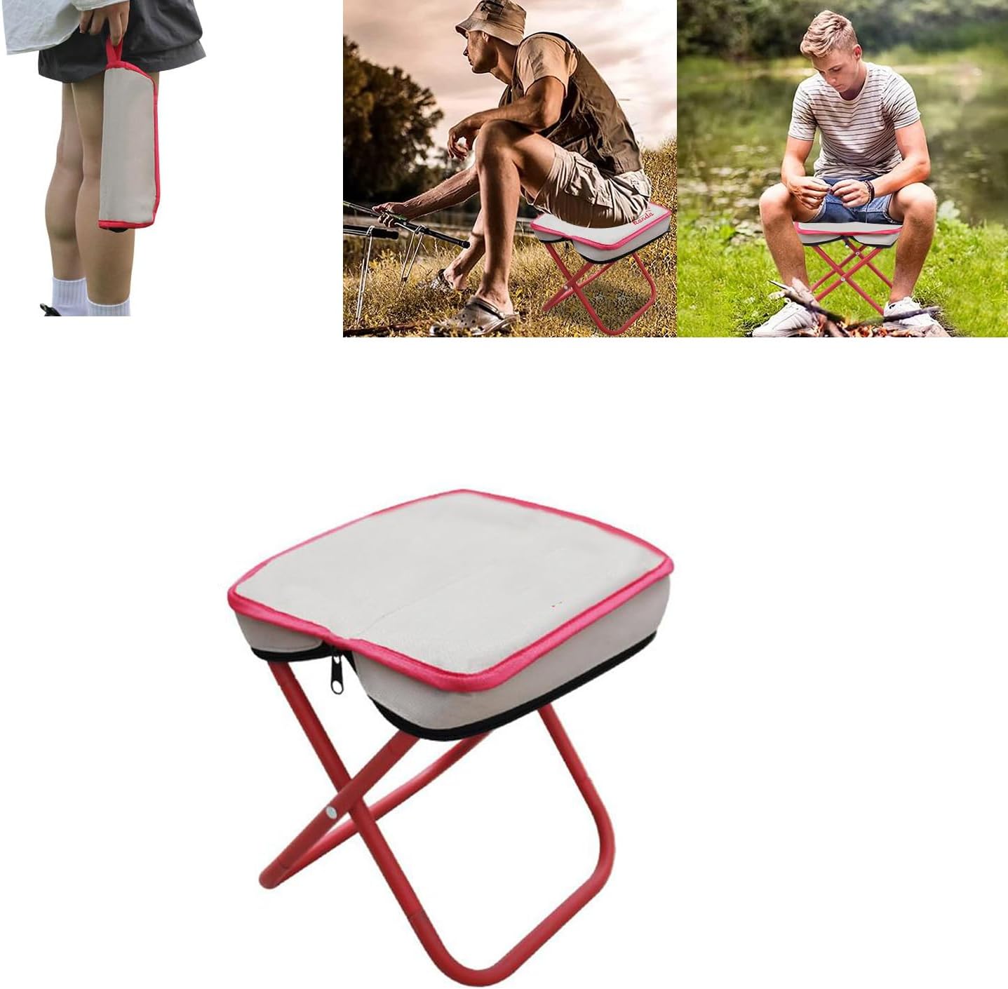 Folding Cane - 1 Piece - Hand Support Cane - Foldable Stool - Portable for Outdoor Camping Hiking Travel Sketching