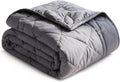 Weighted Blanket (15lbs, 60''x80''), Heavy Blanket Washable for Adult with Premium Glass Beads-Grey