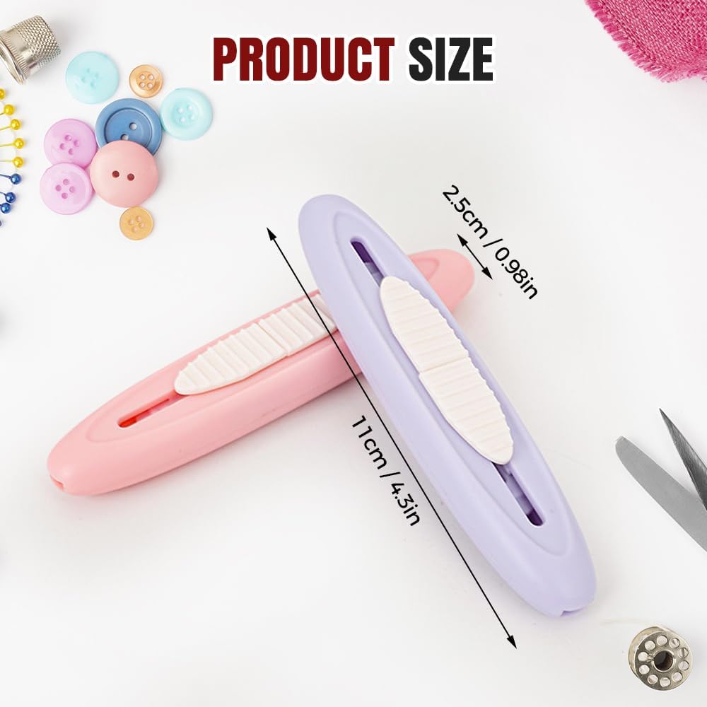 2 in 1 Needle Threader Seam Ripper Tool, 2025 New Needle Threaders Seam Rippers for Sewing, Upgrade Needle Threading and Seam Kit Seam Ripper Tool for Elderly and Sewing Enthusiasts (Purple X2)