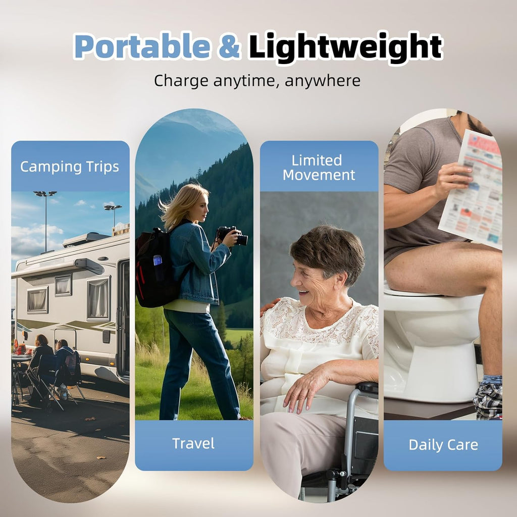 Portable Bidet for Travel, High Pressure Handheld Electric Sprayer, Rechargeable Travel Bidet for Women & Men, Personal Hygiene Cleaning, Soothing Postpartum Care, Blue