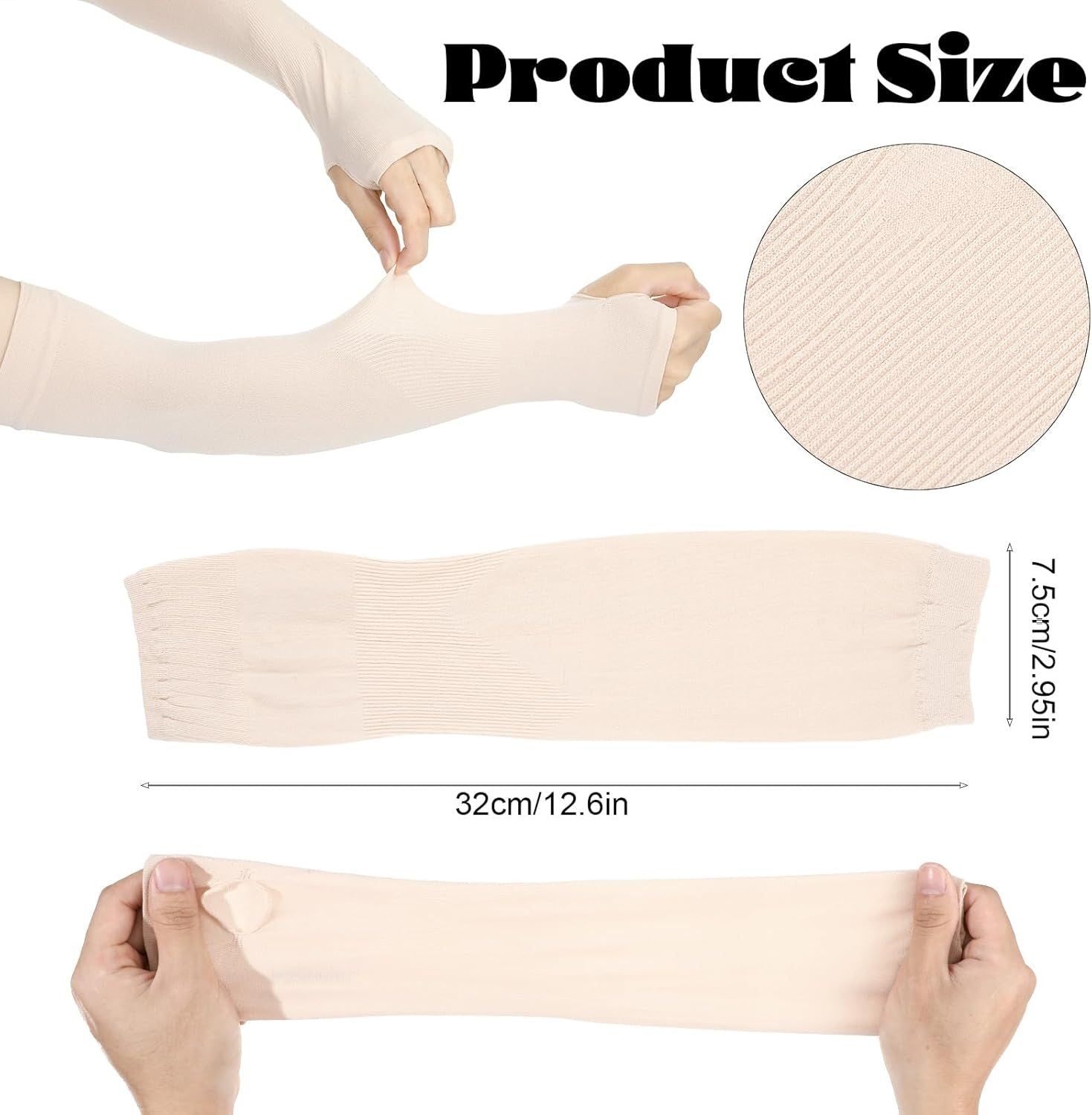 3 Pairs Compression Arms Sleeves, Protective Arm Sleeve for Men and Women, Arm Protectors for Thin Skin and Bruising Elderly Skin Tear and Bruise
