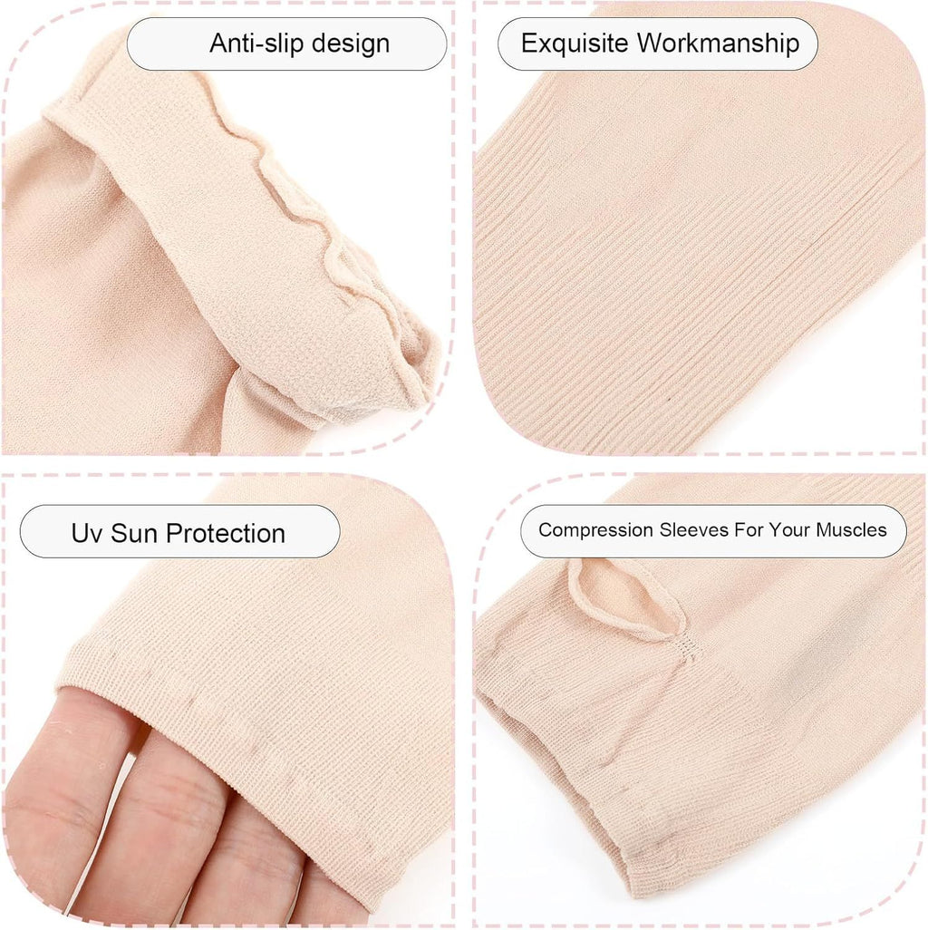 3 Pairs Compression Arms Sleeves, Protective Arm Sleeve for Men and Women, Arm Protectors for Thin Skin and Bruising Elderly Skin Tear and Bruise