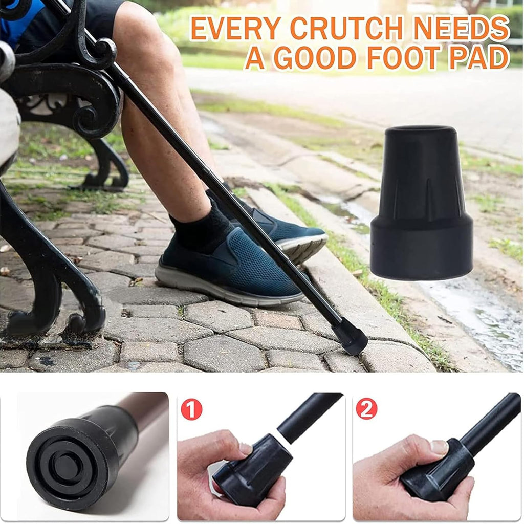 4Pcs Cane Tips 3/4 Inch Heavy Duty Rubber Cane Tips, Anti Slip Replacement Rubber Tips for Canes, Walking Sticks