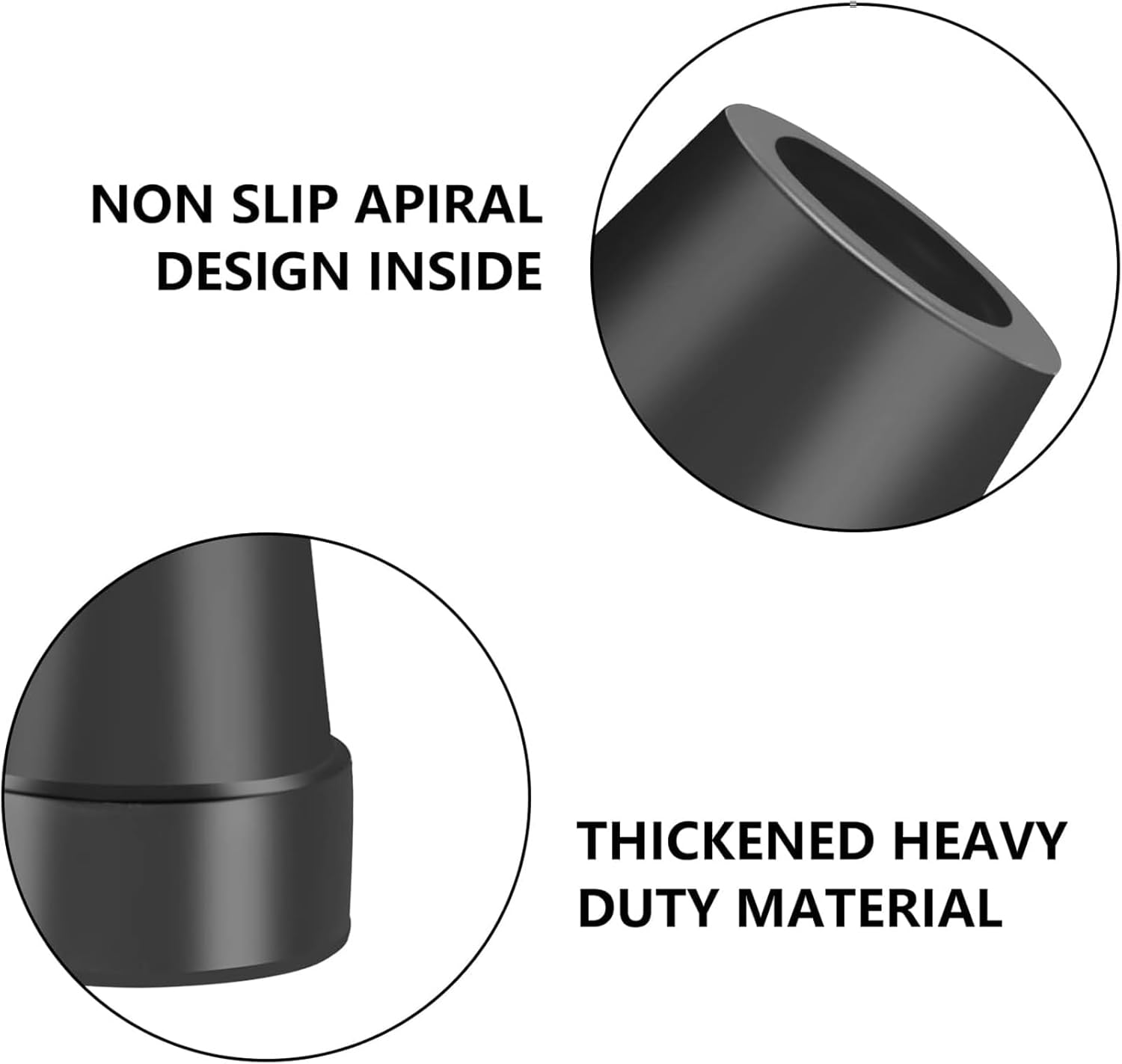 4Pcs Cane Tips 3/4 Inch Heavy Duty Rubber Cane Tips, Anti Slip Replacement Rubber Tips for Canes, Walking Sticks