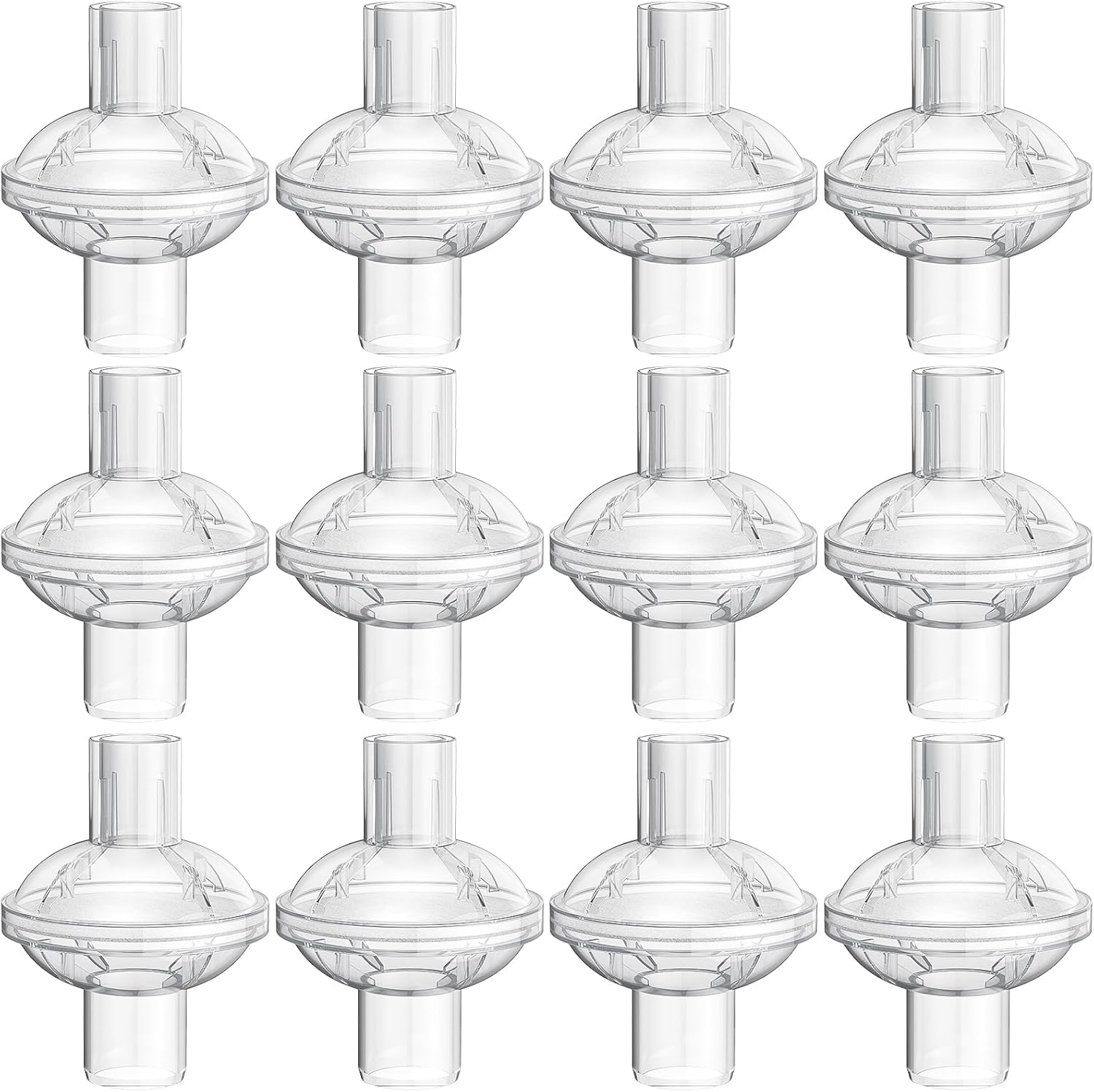 12-pack CPAP Inline Filter, Universal Inline CPAP Filter Compatible with BiPAP Machines ResMed,Dreamstation Standard, Any CACP Machine Size 22mm and 25mm Tube