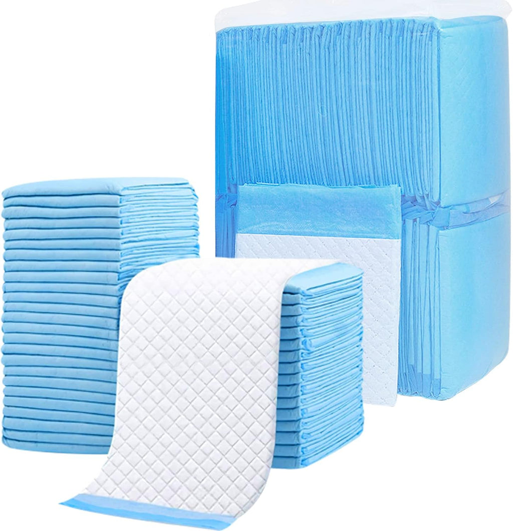 40 Pack Disposable Changing Pads,  Portable Diaper Change Pad for Baby, Super Absorbent Leak-Proof Incontinence Bed Table Pee Mat for Travel and Home (40, Blue, L)