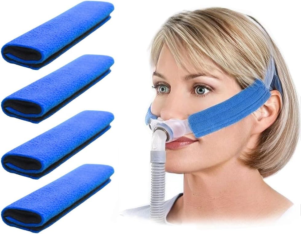 4-Packs CPAP strap covers, CPAP strap comfort pads, CPAP face pads, Comfortable CPAP supplies for CPAP mask, CPAP accessories for sleep apnea mask, CPAP pads, comfort supply for CPAP