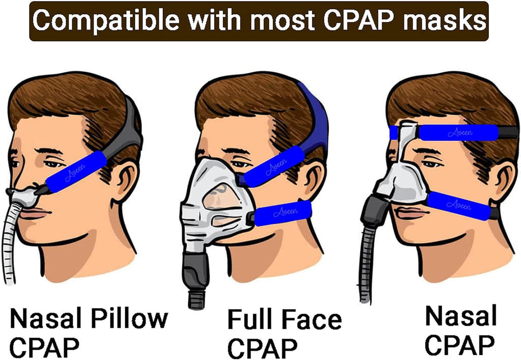 4-Packs CPAP strap covers, CPAP strap comfort pads, CPAP face pads, Comfortable CPAP supplies for CPAP mask, CPAP accessories for sleep apnea mask, CPAP pads, comfort supply for CPAP