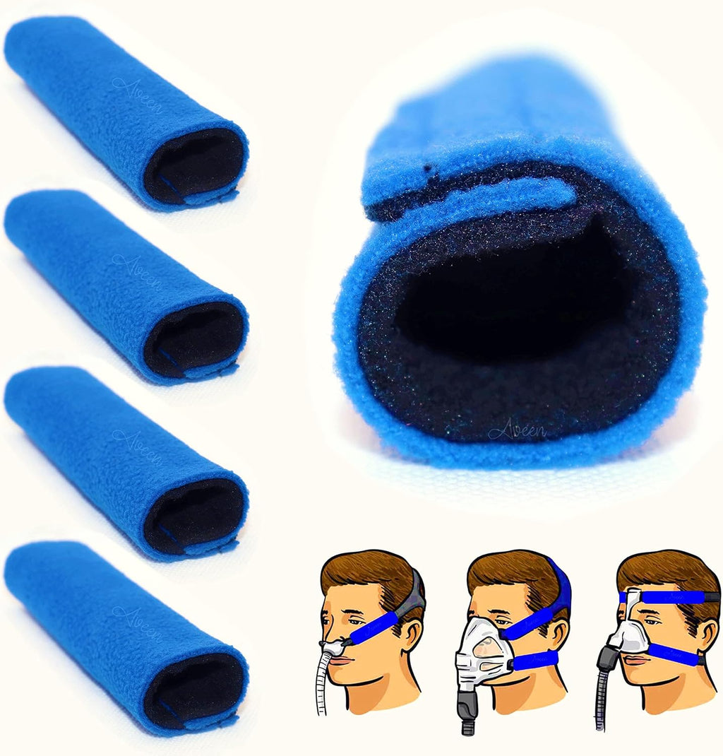 4-Packs CPAP strap covers, CPAP strap comfort pads, CPAP face pads, Comfortable CPAP supplies for CPAP mask, CPAP accessories for sleep apnea mask, CPAP pads, comfort supply for CPAP