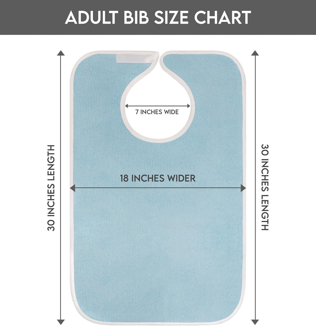Adult Nappies - 3-pack - Unisex - Sky Blue - Disposable Nappies - Suitable for elderly women and men - Waterproof - Adjustable and washable - 75*45cm