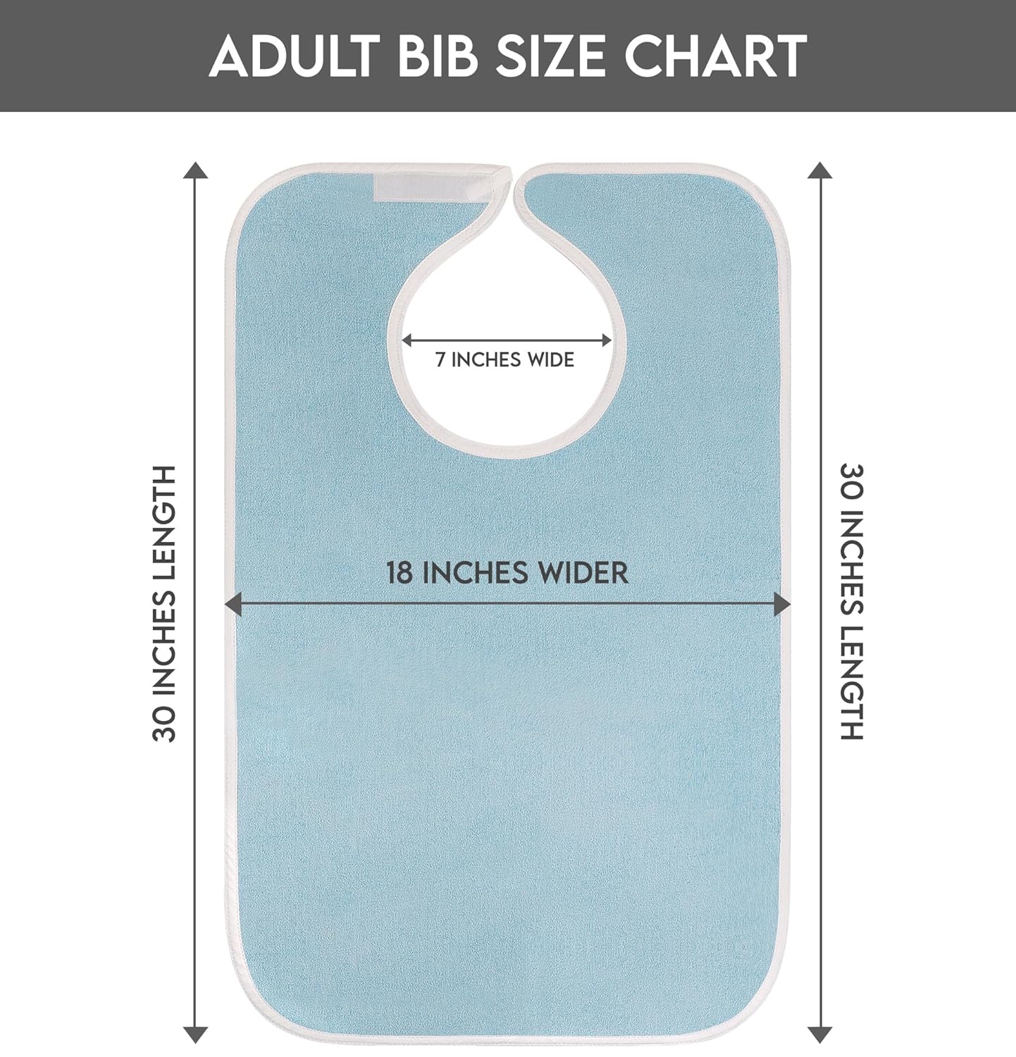 Adult Nappies - 3-pack - Unisex - Sky Blue - Disposable Nappies - Suitable for elderly women and men - Waterproof - Adjustable and washable - 75*45cm