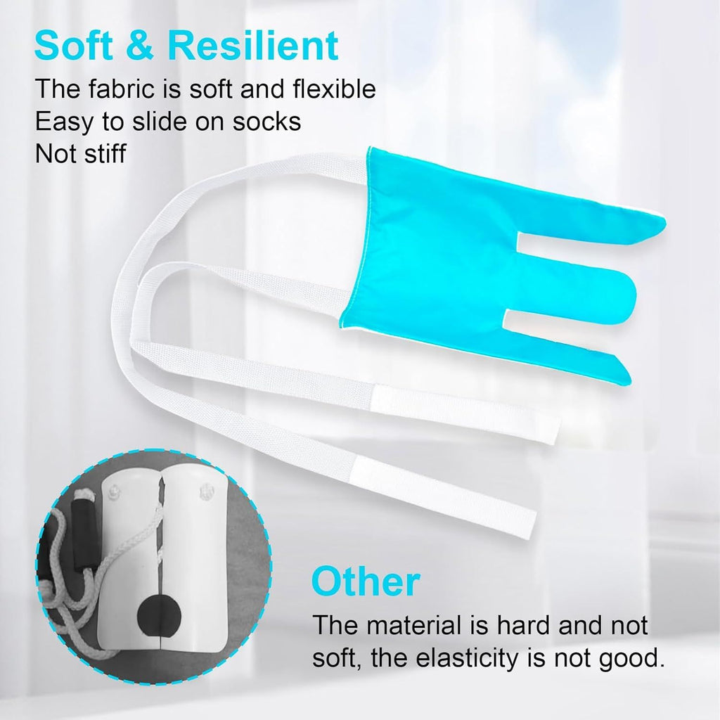 Sock Aid Device for Seniors, Sock Aids for Putting and Off Socks, Sock Helper for Pregnant Women and Disability, Easy On and Off Stocking Slider, Handicapped Avoid Bending Sock Assistant Device
