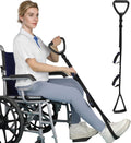 Long Leg Lifter, Leg Lifter Strap Rigid with Large Foot Loop, Legs Strap Lift for Get in and Out of Bed,Car,Wheelchair for Disables and Elderly，Foot Straps，Legs Aid Lift aids (25.5in-56in)