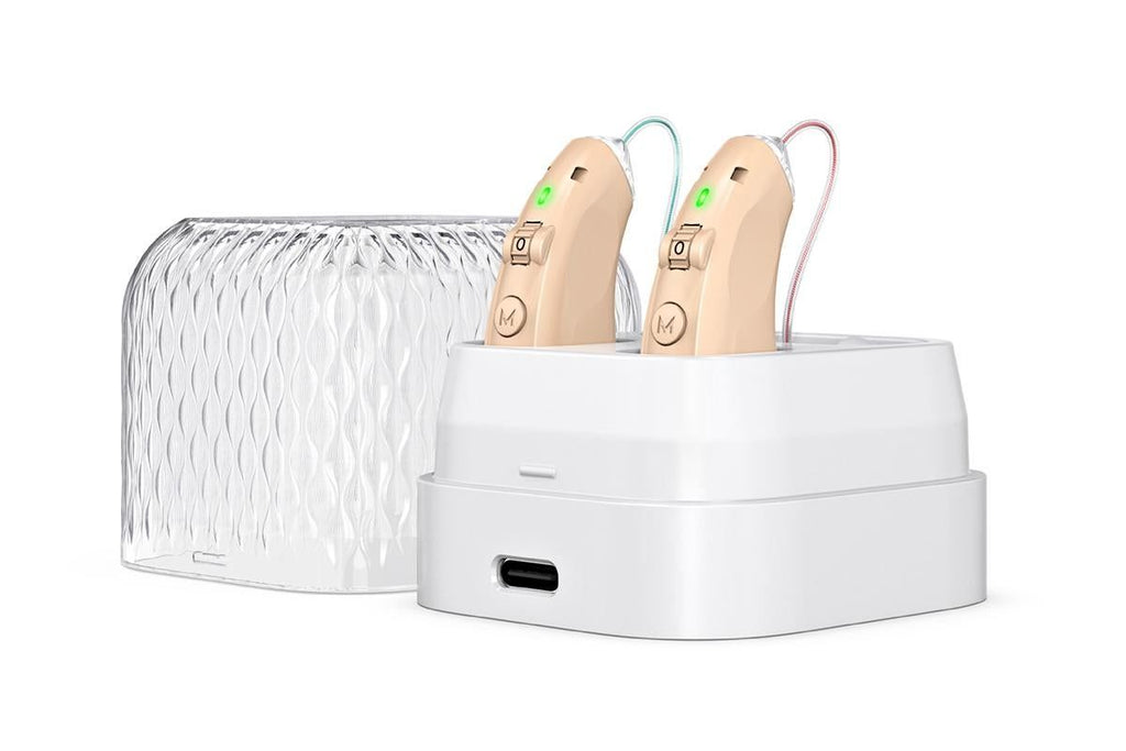 Smart Noise Reduction BTE Hearing Aid with Charging Case Rechargeable Sound Amplifier - Cuticolor
