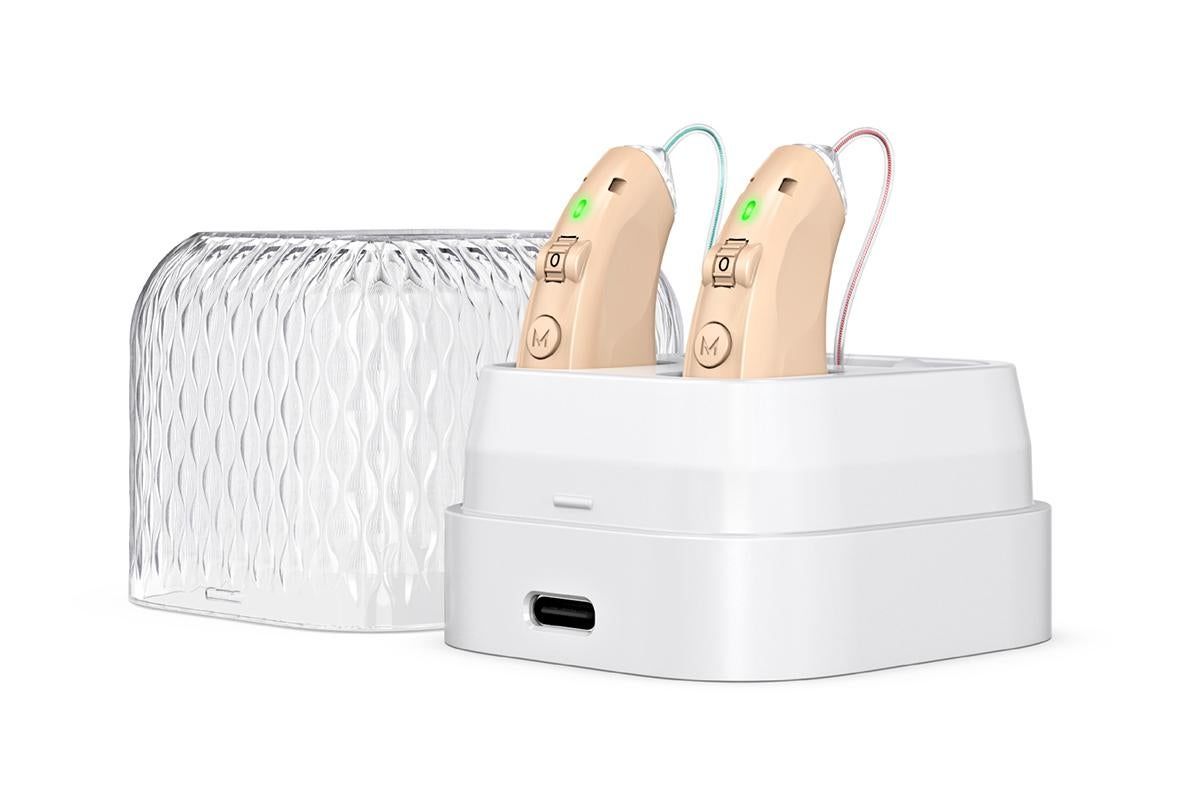 Smart Noise Reduction BTE Hearing Aid with Charging Case Rechargeable Sound Amplifier - Cuticolor