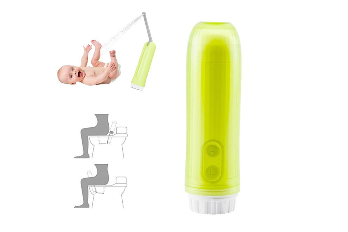 Portable Travel Electric Bidet Sprayer Handheld Personal Bidet Sprayer Mini Bidet Sprayer Toilet Hygiene -Green