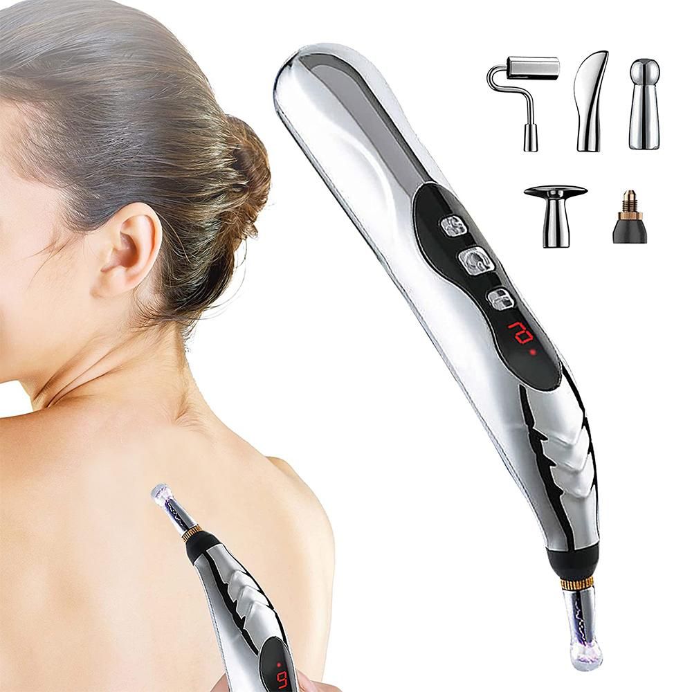 2pcs Electronic Acupuncture Pen Relief Pain Electric Massager Tools for Body Head Neck