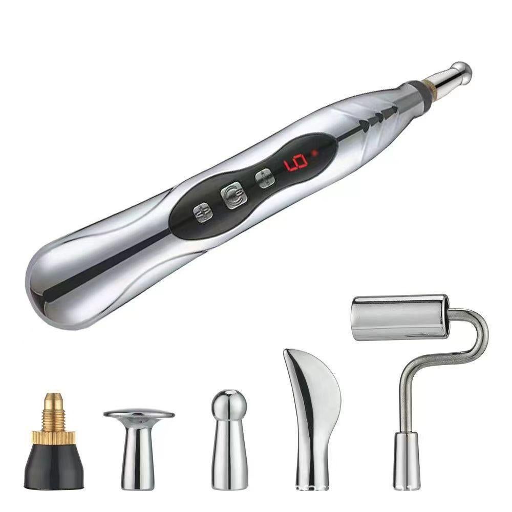 2pcs Electronic Acupuncture Pen Relief Pain Electric Massager Tools for Body Head Neck