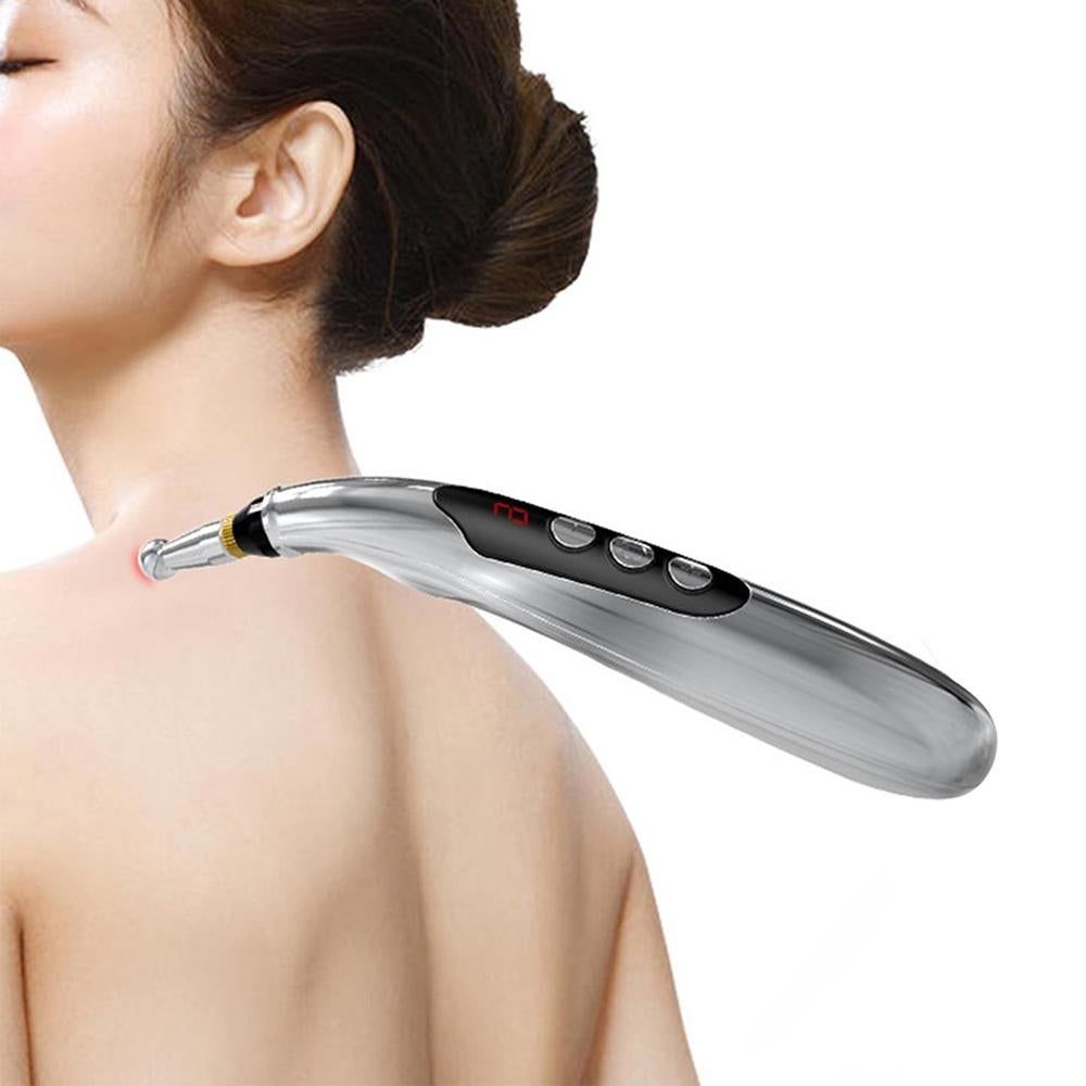 2pcs Electronic Acupuncture Pen Relief Pain Electric Massager Tools for Body Head Neck