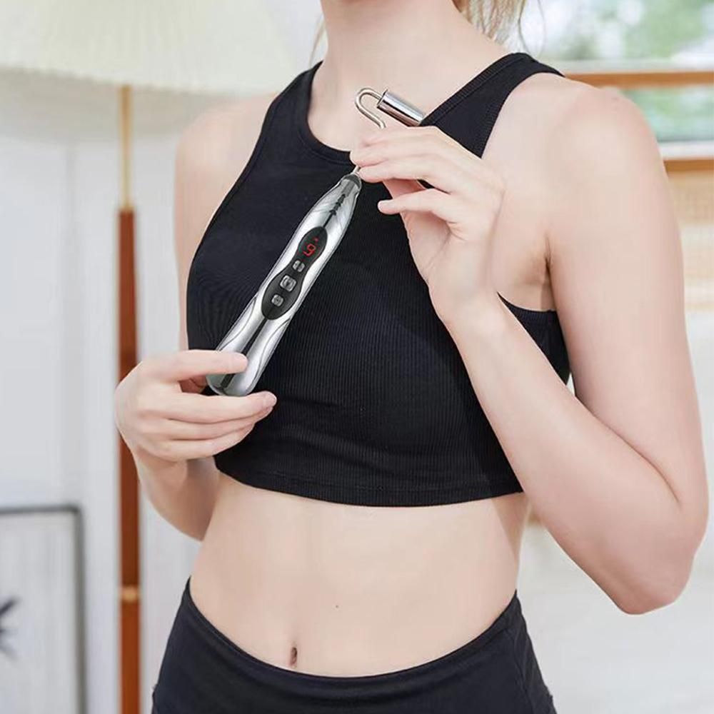 2pcs Electronic Acupuncture Pen Relief Pain Electric Massager Tools for Body Head Neck