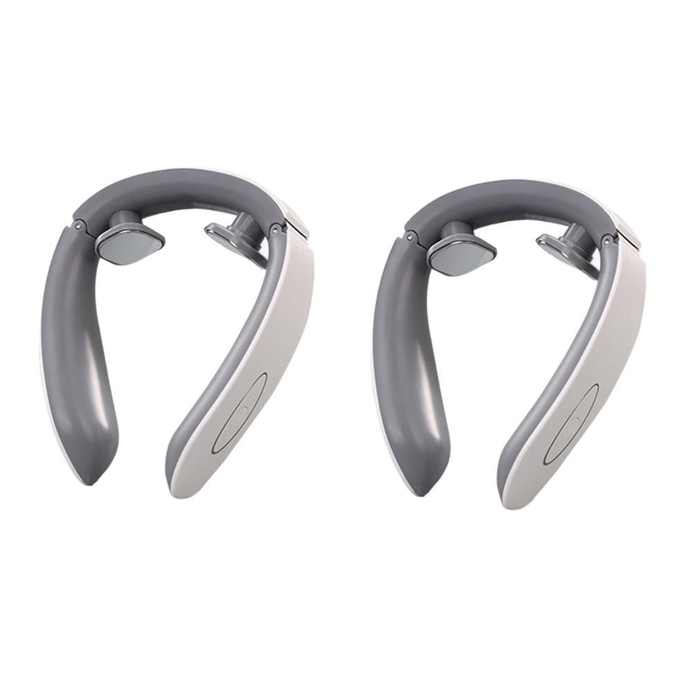 2pcs Neck Massager with Heat Portable Cordless 6 Modes 9 Levels Electric Neck Massage Tool