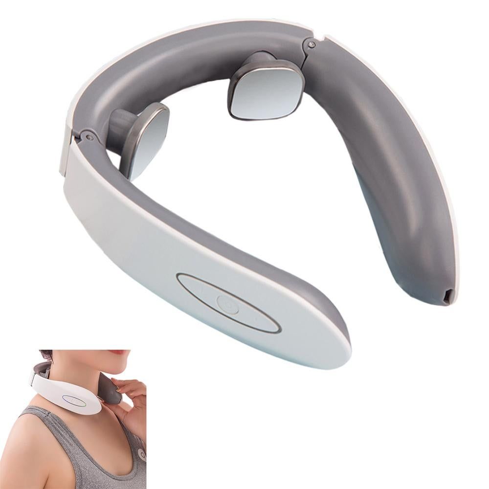 2pcs Neck Massager with Heat Portable Cordless 6 Modes 9 Levels Electric Neck Massage Tool