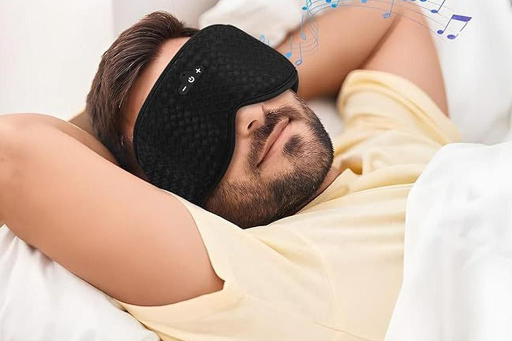 3D Sleep Mask with Bluetooth Headphones Stereo Speakers Blackout Sleeping Mask