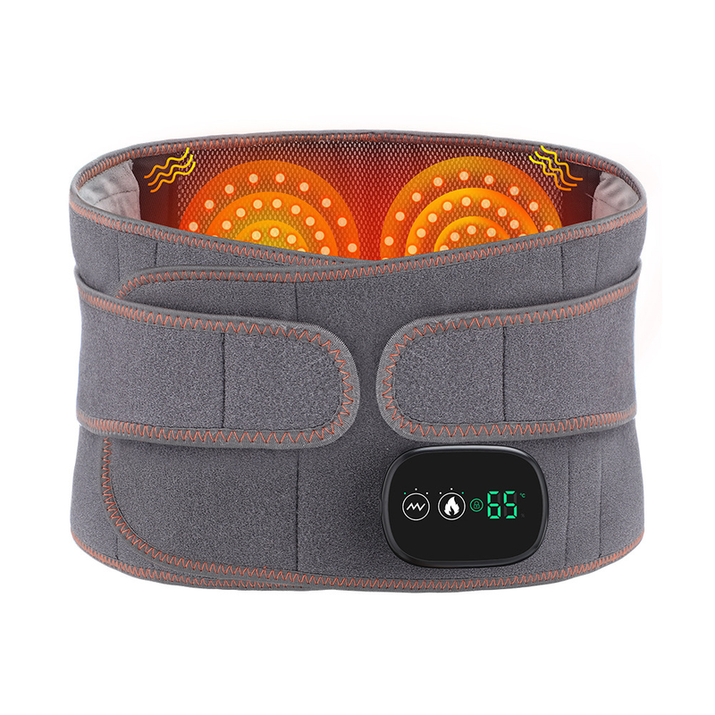 Far Infrared Hot Compress Waist Support Belt, Wireless USB Charging Vibration Massager Belt for Lumbar & Abdomen Care