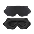 3D Contoured Sleep Mask, Breathable Fabric with Adjustable Strap, Light-Blocking Eye Mask for Sleeping, Napping, and Travel—Black